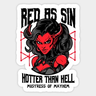 RED AS SIN Sticker